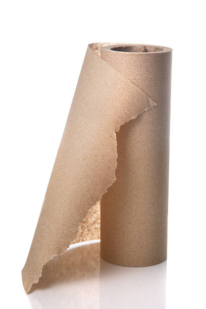 Isolated Paper Towel Roll stock photo
