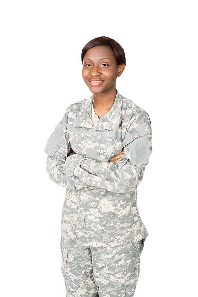 Professional American Soldier stock photo