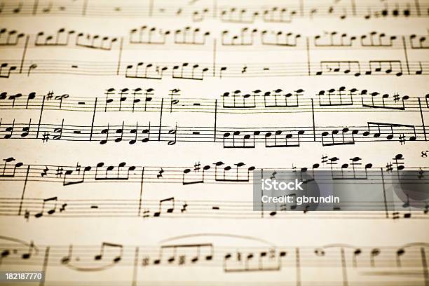 Notas Musicales Foto de stock y más banco de imágenes de Música - Música, Nota musical, Abstracto