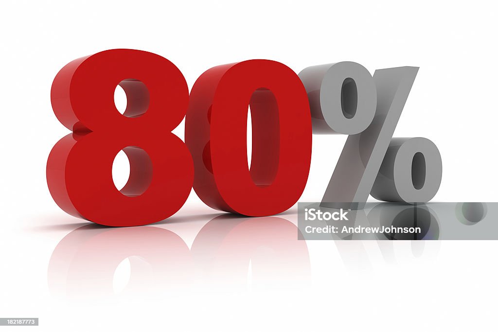 Oitenta por cento - Foto de stock de Criação Digital royalty-free