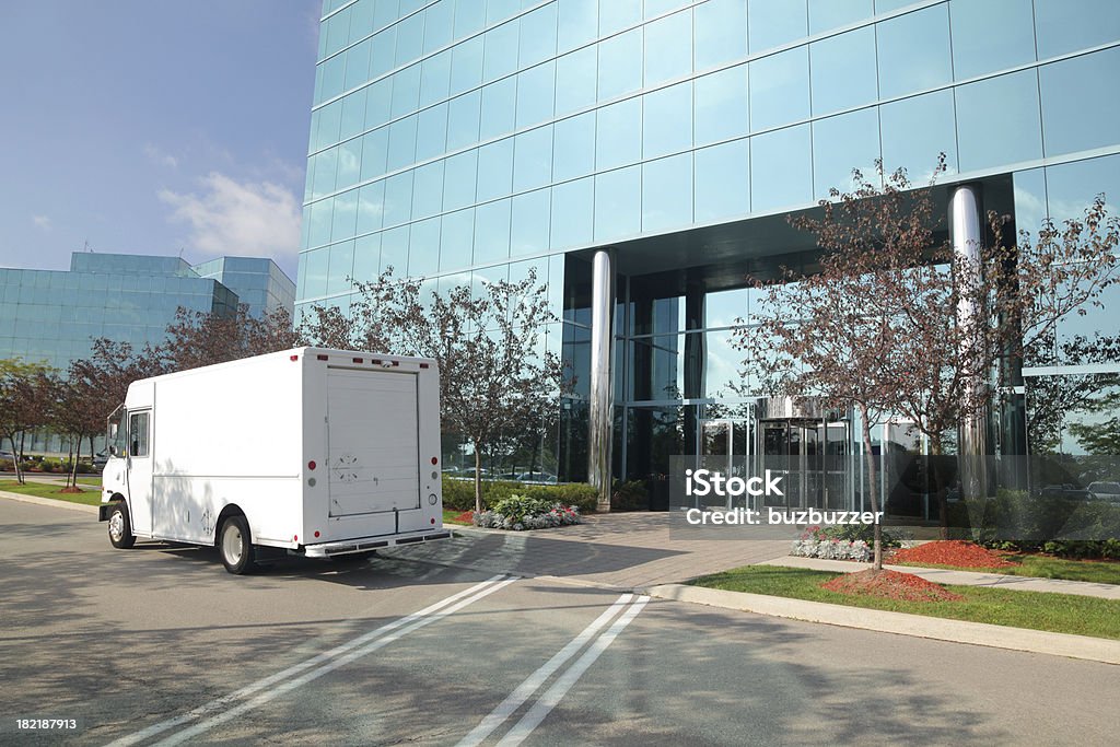 Modern Office Supply Delivery Service  Office Building Exterior Stock Photo