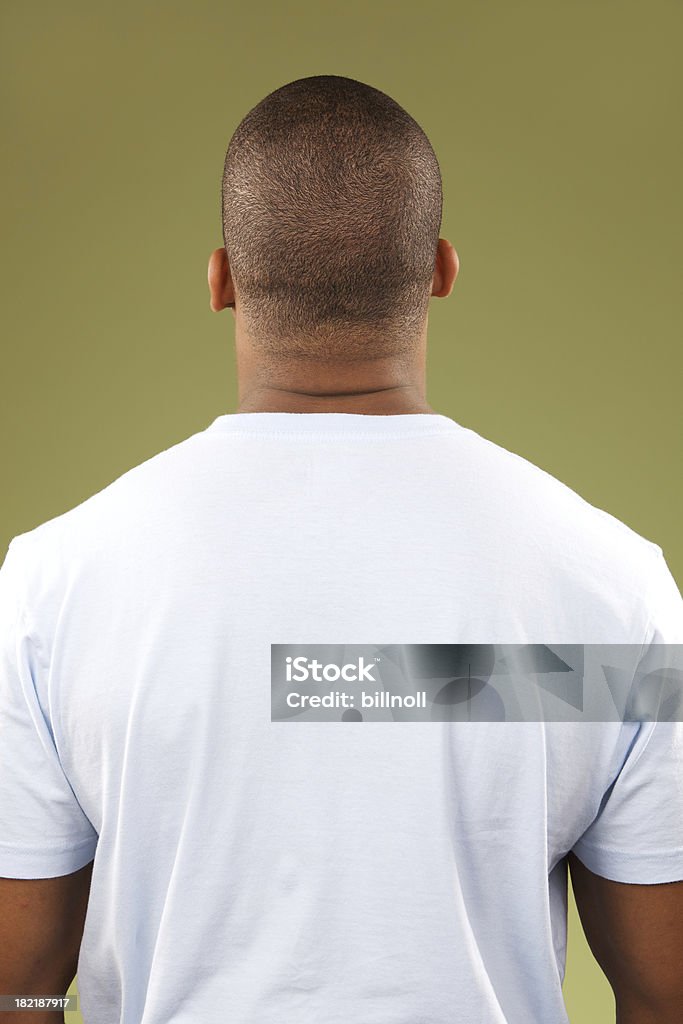 torso Vista traseira do jovem homem afro-americano - Foto de stock de Vista Traseira royalty-free