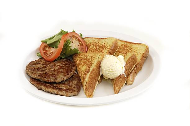 el desayuno - french toast toast butter breakfast fotografías e imágenes de stock