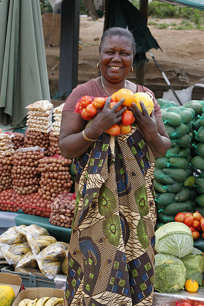 Market woman South Africa stock photo