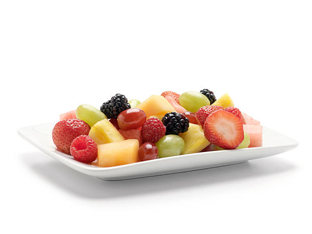 과일 샐러드 - watermelon fruit food portion 뉴스 사진 이미지
