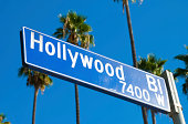 Hollywood Boulevard sign and Palm Trees