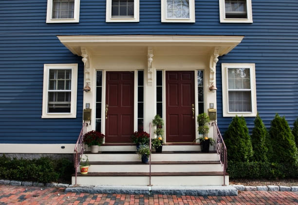 Duplex Doors New England stock photo