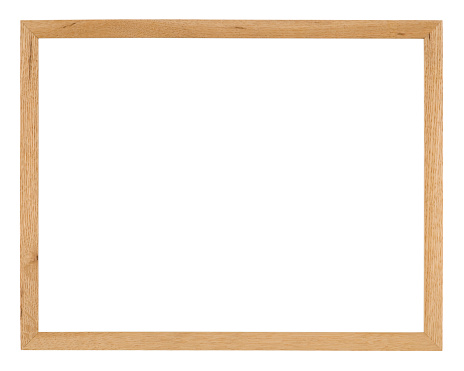 Empty picture frame, light oak wood
