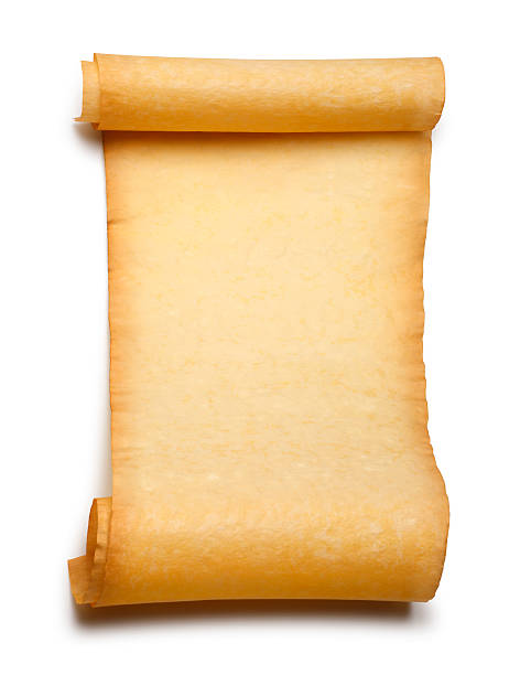 kuvapankkikuvat ja rojaltivapaat kuvat aiheesta tyhjä paperikäärö eristettynä valkoisella taustalla - kirjakäärö