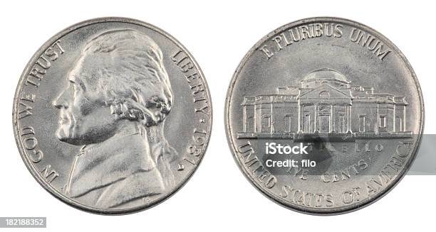 Jefferson Nickel Stock Photo - Download Image Now - Nickel - US Coin, Coin, USA