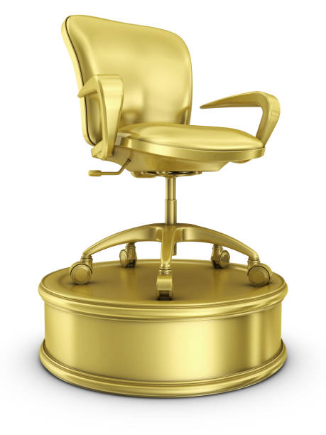 Small office chair. Isolated on white with soft shadows.
