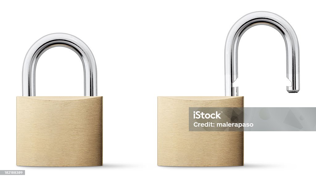Padlock open and closed. Padlock open and closed. Photography with clipping path in high resolution. Similar photographs from my portfolio: Padlock Stock Photo