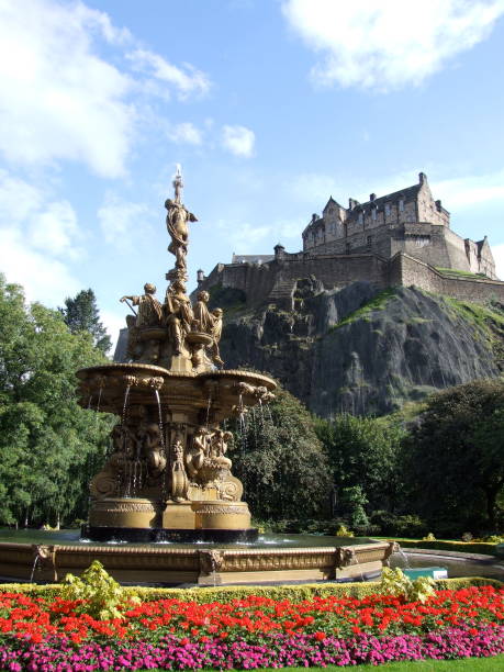 istock Ross fountain and Edinburgh Castle 182188541