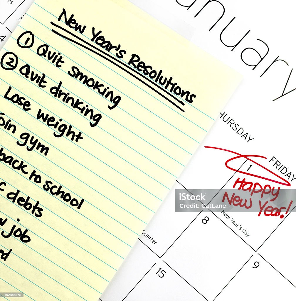 New Year's Resolutions New Year's Resolutions for 2010. Backgrounds Stock Photo