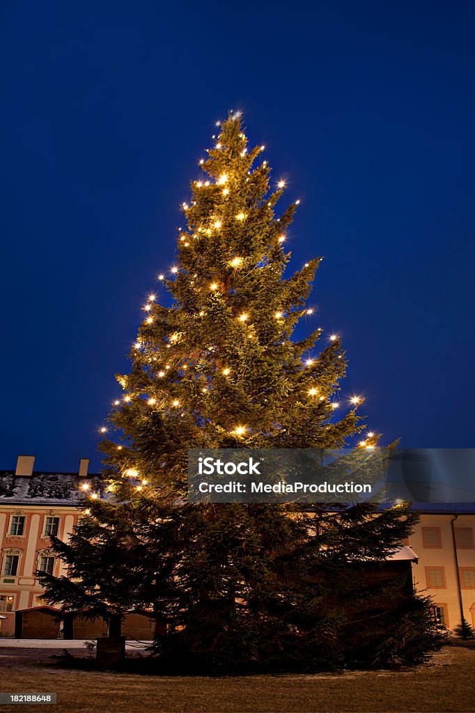 Christmas tree Christmas tree in the town center of a small town in Germany. Christmas Tree Stock Photo