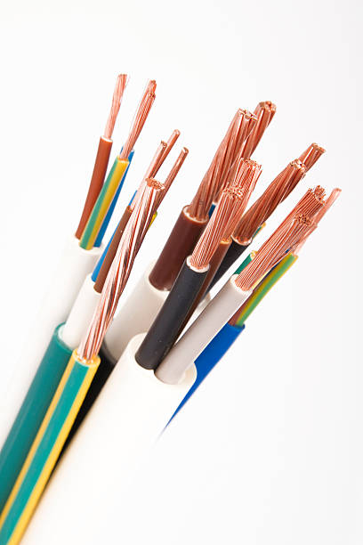 copper electrical wire stock photo