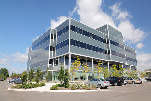 Modern Office Building Exterior  parking photos stock pictures, royalty-free photos & images