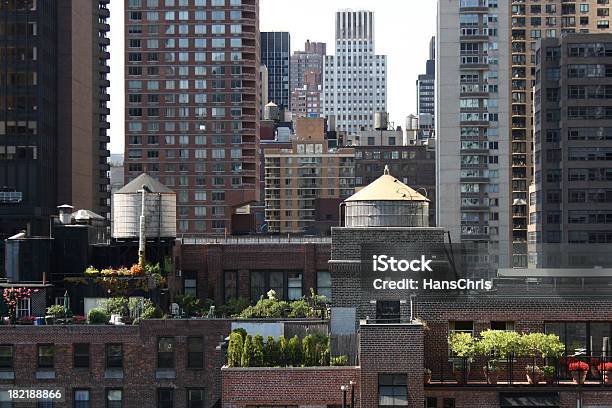 New York City Skyline - Fotografias de stock e mais imagens de Cidade de Nova Iorque - Cidade de Nova Iorque, Terraço com Jardim, Telhado