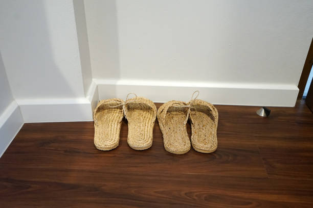 istock His and her rattan weaving indoor slippers 1821889609