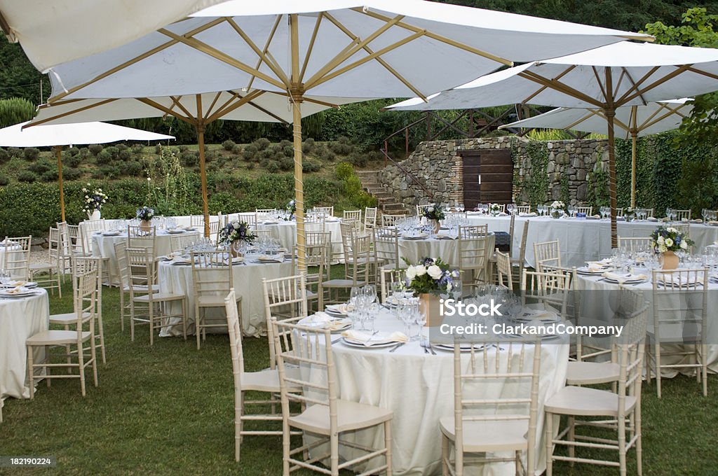 Preparación de banquetes de bodas - Foto de stock de Recepción nupcial libre de derechos