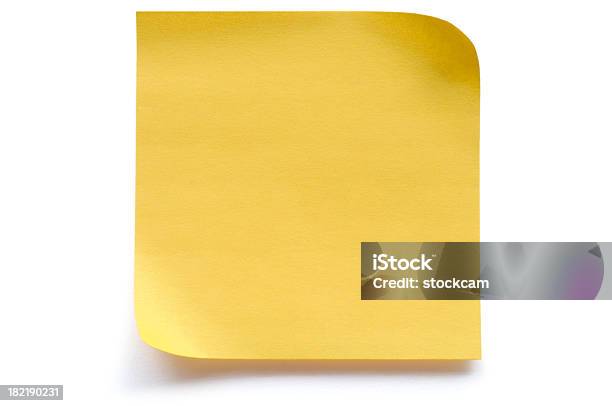 Yellow Postit Note Stock Photo - Download Image Now - Adhesive Note, Advice, Announcement Message