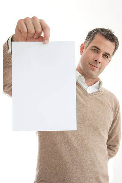 Your Message on paper stock photo