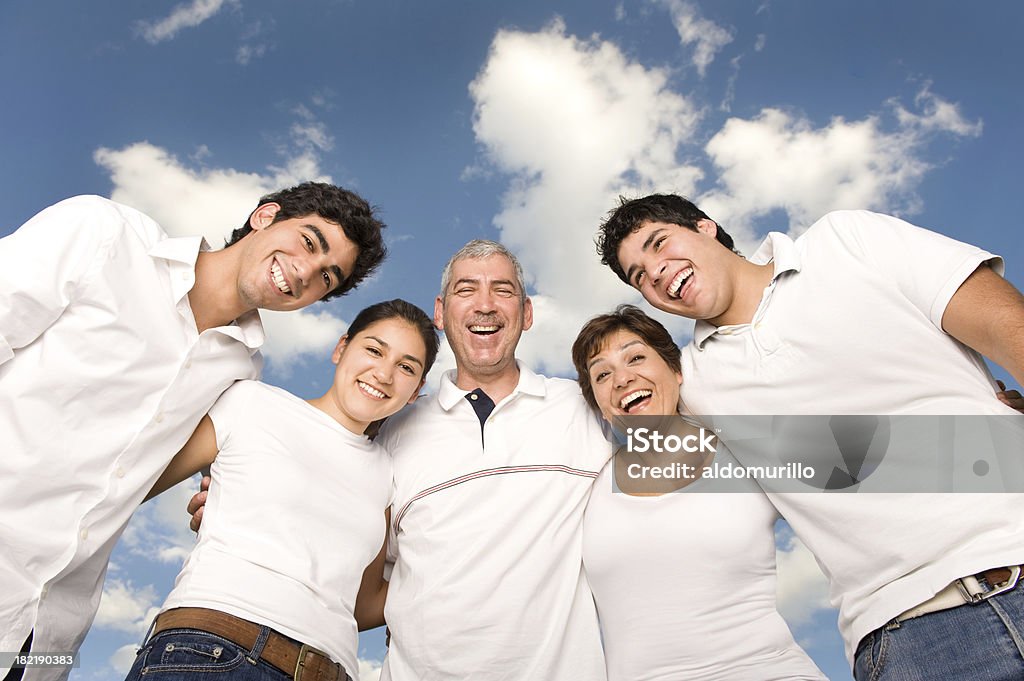 Família divertida - Royalty-free Abraçar Foto de stock