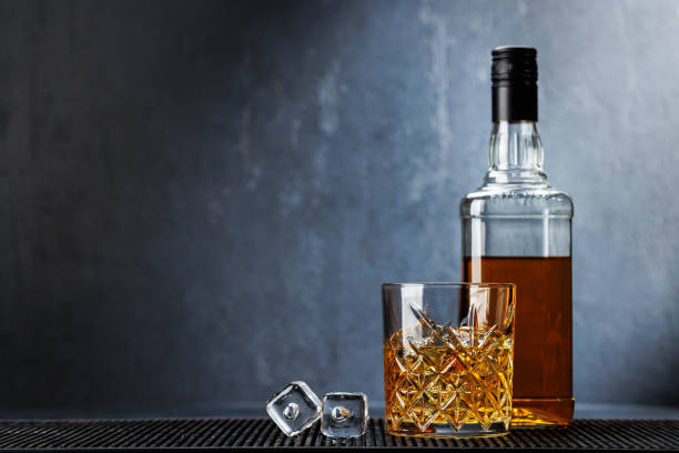 istock Whiskey with crystal clear ice cubes 1821906167