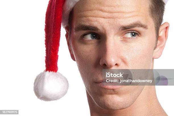 Santa Guy Stock Photo - Download Image Now - Men, Santa Hat, Adult