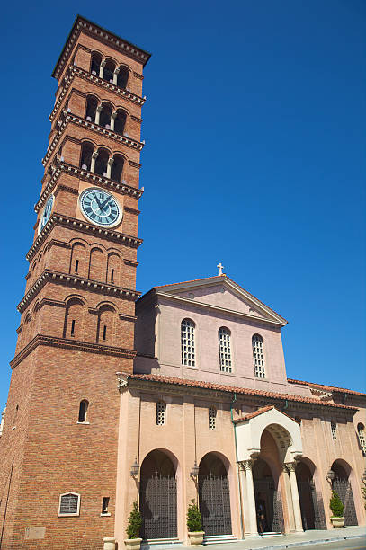 istock Romanesque Bell Tower and Church - Version 2 182191084