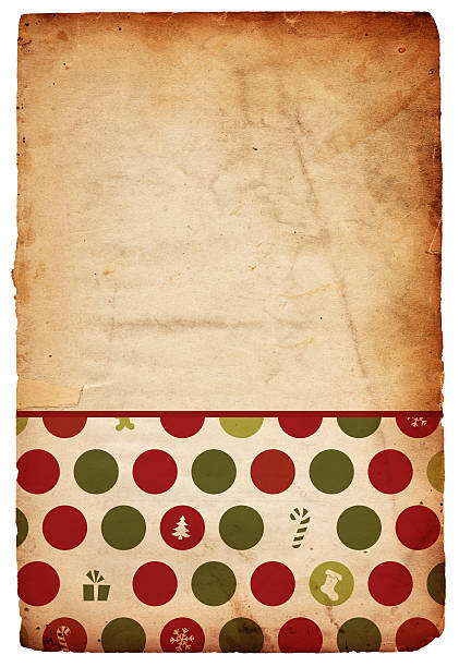 レトロなクリスマスの包装紙 - ephamara ストックフォトと画像