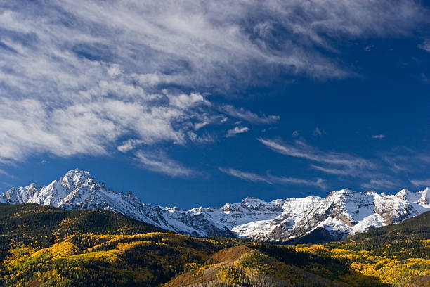 istock Colorado Snow Covered Mountains and Autumn Aspen 182191995