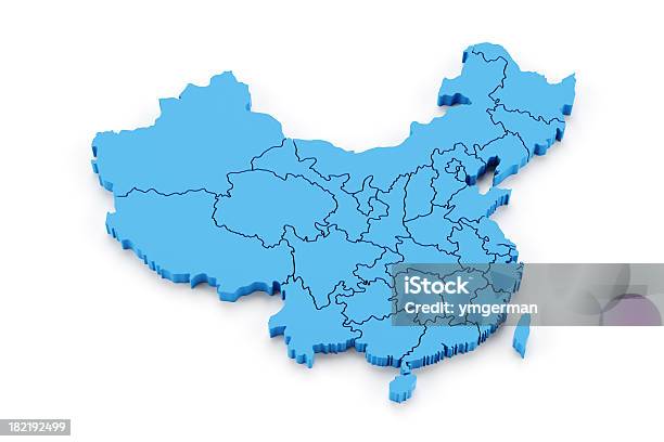 Photo libre de droit de Détail De La Chine Avec Provinces Pièces Séparées banque d'images et plus d'images libres de droit de Asie - Asie, Assiette, Blanc