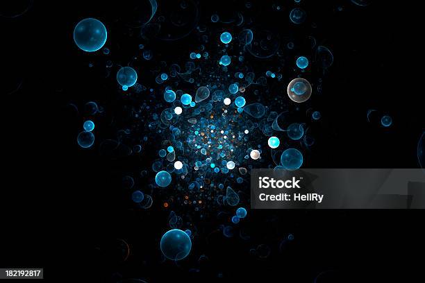 Blauer Regen Stockfoto und mehr Bilder von Blase - Physikalischer Zustand - Blase - Physikalischer Zustand, Wasser, Abstrakt