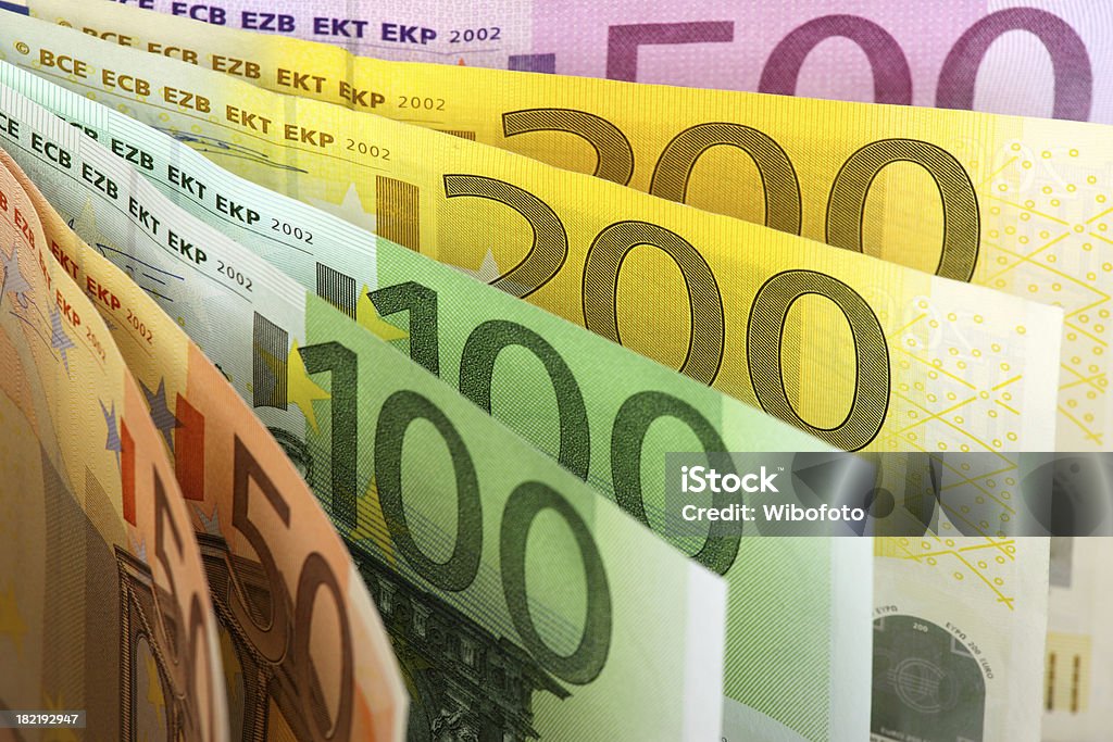 Ventaglio banconote in Euro - Foto stock royalty-free di Valuta dell'Unione Europea