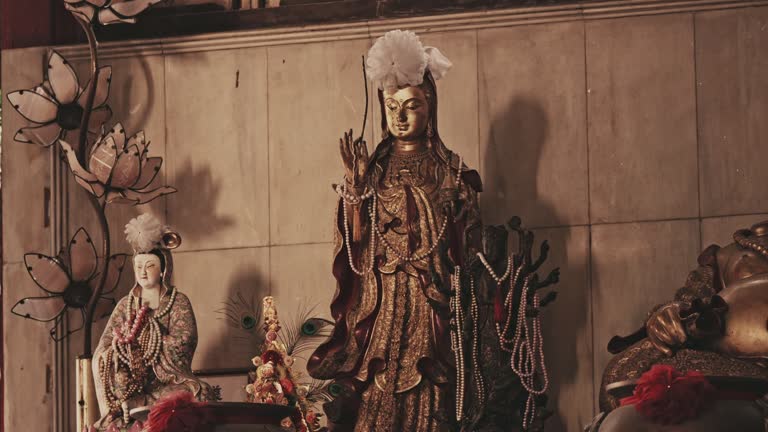 Beautiful statue of old Guanyin