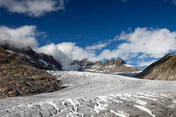 Spherical panorama of Rhone Glacier, Switzerland