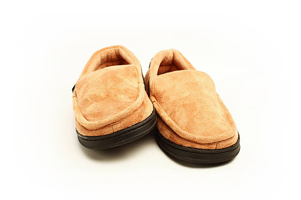 istock Pair of Warm Slippers 182193425