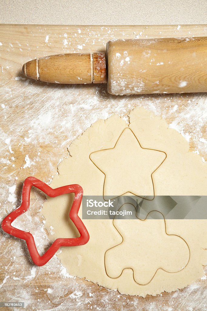 Fazer Doces de Natal de'Cookies' - Royalty-free Bolacha Foto de stock