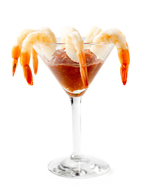 Shrimp Cocktail Shrimp Cocktail -Photographed on Hasselblad H1-22mb Camera shrimp cocktail stock pictures, royalty-free photos & images