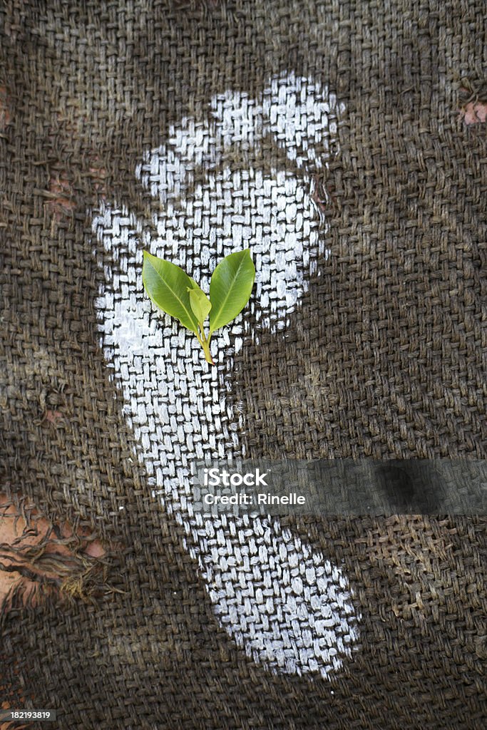 Empreinte avec feuilles vertes - Photo de En matière textile libre de droits