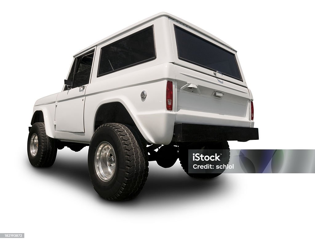 Vintage 4x4 Bronco SUV A vintage 4x4 Ford Bronco from the early 1970's.Clipping path on vehicle. Bucking Bronco Stock Photo