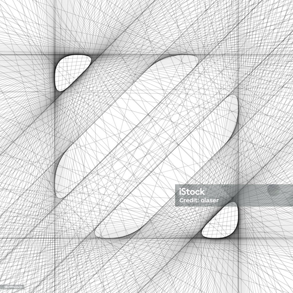 Geometric Lines And Shapes On A White Background Stock Illustration ...
