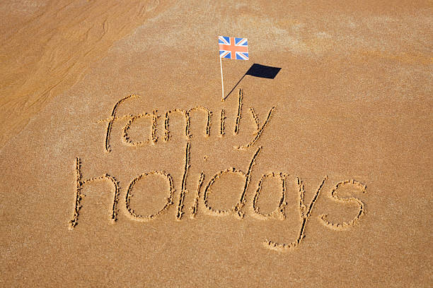istock Beach, family holidays and Union Jack 182194821