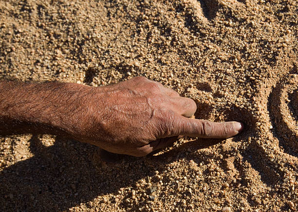 Aboriginal hand stock photo