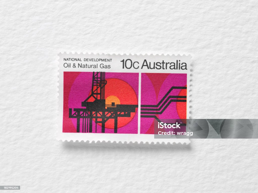 Erdöl und Erdgas-Briefmarke - Lizenzfrei Briefmarke Stock-Foto