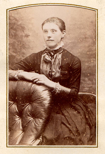 istock Victorian Young Woman Old Photograph 182195357