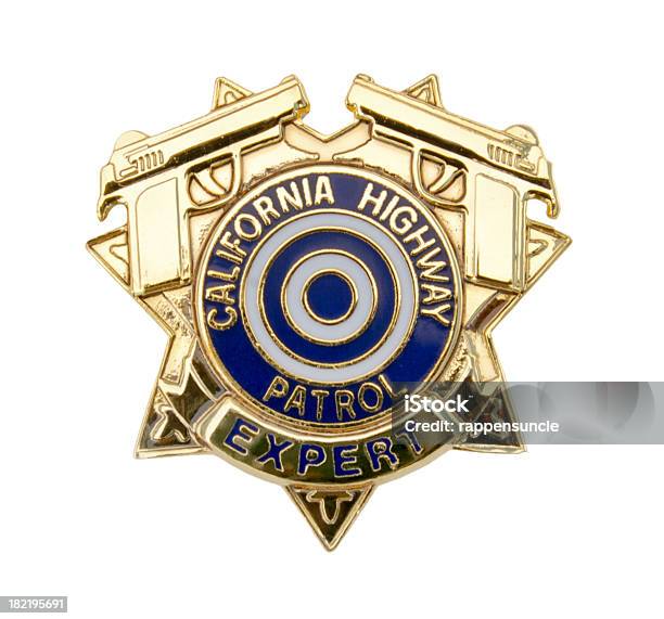 Highway Patrolmans Marksmanshippin Stockfoto und mehr Bilder von Abzeichen - Abzeichen, Auszeichnung, Blau