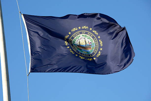 Photo of New Hampshire state flag stock photo