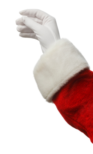 Santa Claus' hand reaching.  To see more holiday images click on the link below: